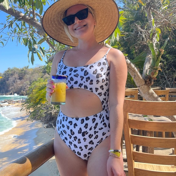 Leopard Print Swimsuit - Picture 1 of 5